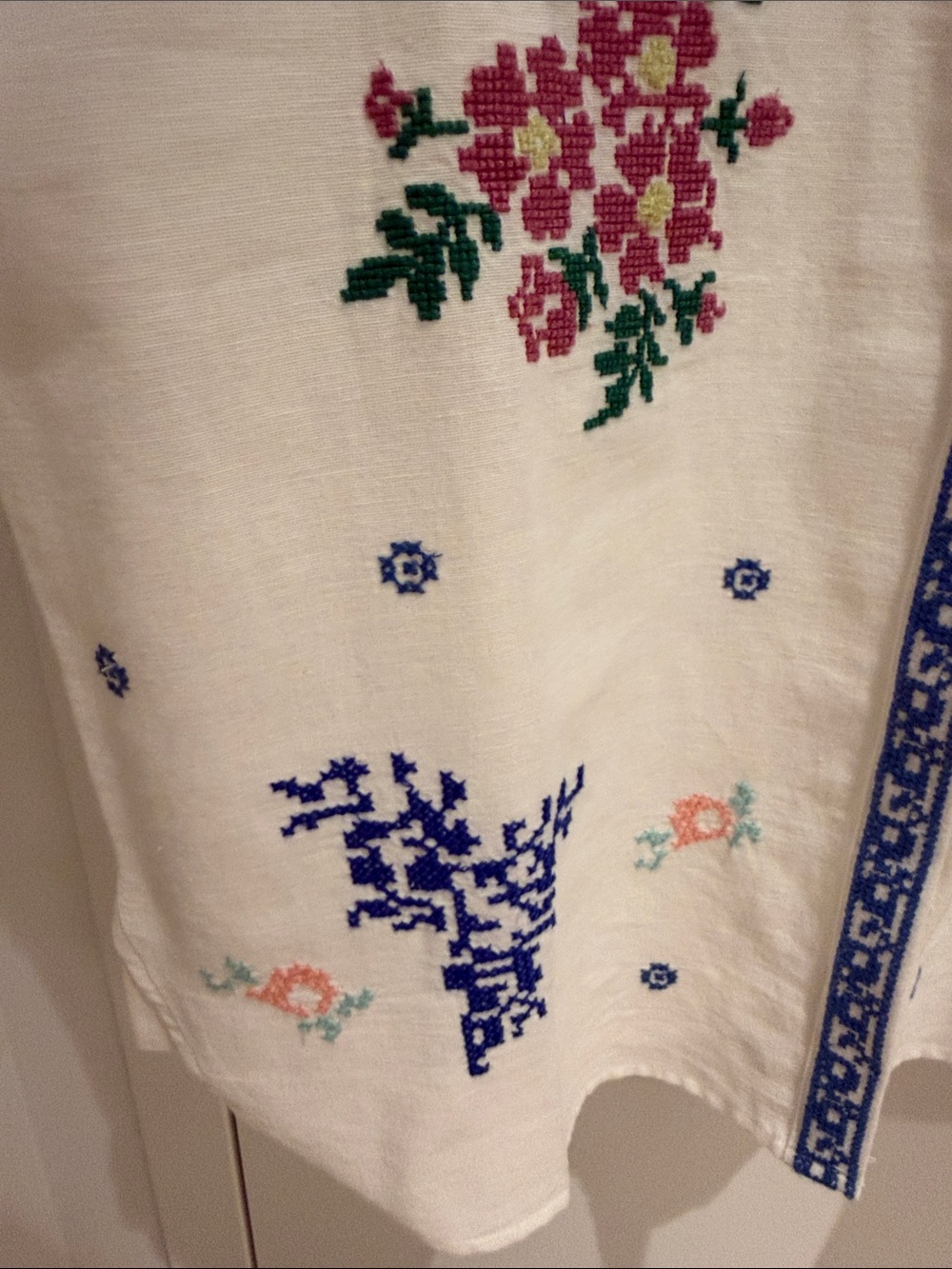 Sezane White Embroidered Floral Button-Up Blouse - new without tags - Picture 5 of 12
